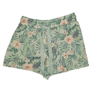 Pantalones Cortos Para Mujer Floral/Tropical Elásticos Cintura y Cordón Mezcla Poliéster Pequeños - Imagen 1 de 8