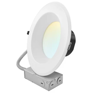 LUXRITE 10" LED Recessed Light J-Box 5CCT 24/30/37W Dimmable 2800/3500/4500LM - Picture 1 of 7