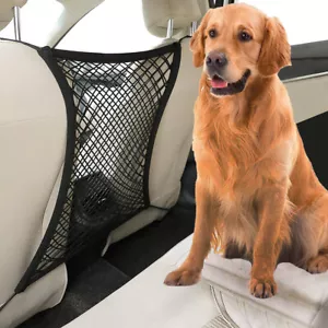 Car Dog Pet Barrier Guard Back Seat Mesh Net 13.98" × 15.55'' For SUV Truck Van - Picture 1 of 9