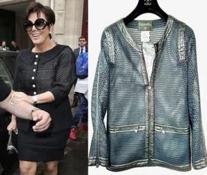 4K Chanel 2014 Lace Mesh Vintage Black Jacket Shirt 34 36 2 4 6 Top Coat Vtg S M - Picture 1 of 24