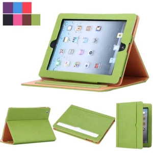 New Soft Leather Folio Wallet Smart Case Cover Sleep Wake Stand For Apple iPad - Picture 1 of 20