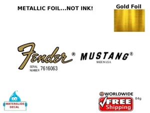 Fender Mustang guitar headstock Restoration decal waterslide 84g - Picture 1 of 1