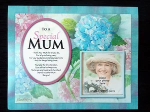 Special Mum Or Mother Floral Family Photo Memory Mount Gift With Poem Verse - Picture 1 of 30