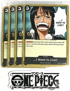 4x One Piece EB01-050 C... ¡¡Quiero vivir!! - Inglés - Regular - TCG - Como nuevo - Imagen 1 de 1