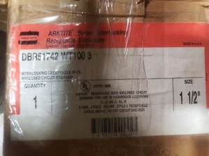 Crouse Hinds DBR51742 WT100 Interlocking Receptacle Enclosure 3Wire 4Pole 100Amp - Picture 1 of 4