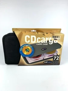 Vintage Y2K CD Projects portatile 72 CD DVD gioco custodia NOS nero - Foto 1 di 7