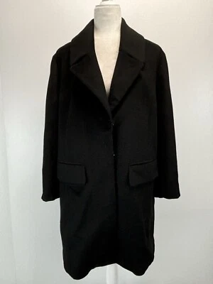 Abrigo Badgley Mischka Mezcla Lana Talla Grande Mujer’s Negro Clásico Largo Medio  Foto 1 de 4