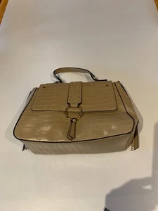 Borsa a mano grande pavone beige finta coccodrillo nuova con etichette - Foto 1 di 7