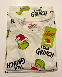 PRIMARK DR SEUSS THE GRINCH PYJAMAS CHRISTMAS PJS NIGHTWEAR T SHIRT TOP BOTTOM M - Picture 1 of 4