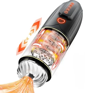 Male Masturbaters  Automatic Handsfree Thrusting Sucking Rotating Cup Lubricants - Picture 1 of 7