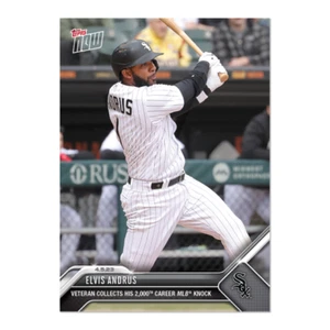 Elvis Andrus - 2023 MLB TOPPS NOW Card 60 - 2000th Career Knock Hit Veteran - Picture 1 of 2