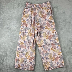 Nicole Miller Linen Pants Women's Small Allover Paisley Print - Picture 1 of 10