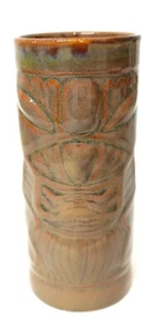 Vintage Libbey Tiki Mug Totem Pole Brown Glazed Ceramic - Picture 1 of 6