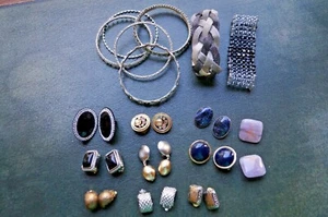 NEU/GEBRAUCHT KONVOLUT "CLIP" OHRRINGE, ARMREIFEN, ARMBÄNDER - 13 INSGESAMT $300+. - Bild 1 von 9