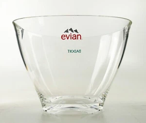Evian Wasser Flaschenkühler Eisbox Transparent Acryl Badoit Ice Bucket 2443 - Picture 1 of 5