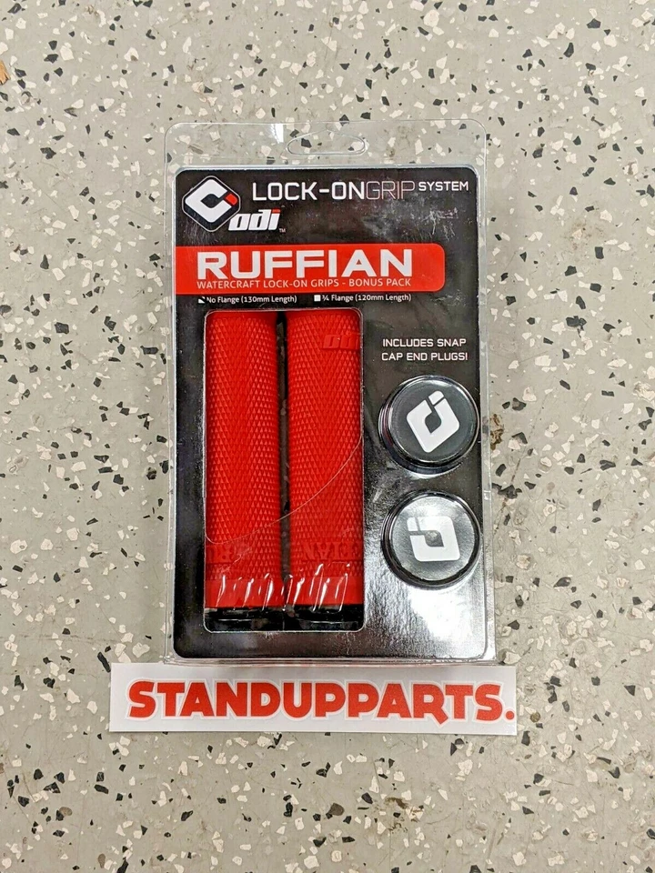 ODI RED Lock on Grips atv pwc Jet-Ski Sea-Doo Wave-runner-Blaster Ruffian  7/8 - Image 1 of 1