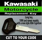 Kawasaki 1999 And Newer Motorcycle Long Replacement Key Cut To Code Z5001-Z5250