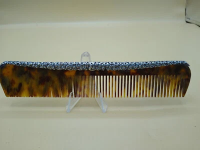 Antique Imitation Tortoise Shell Comb With Sterling SilverTop Piece - Image 1 of 2