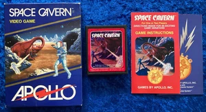 SPACE CAVERN APOLLO VINTAGE ATARI VIDEO GAME w/ BOX and MANUAL SEARS TELE-GAMES - Picture 1 of 2