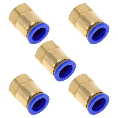 Conectores rápidos aire 1/2" y 3/8"BSPT 5pzs azul/dorado para vehículos - Imagen 1 de 4