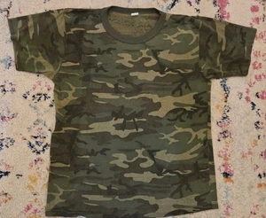 Vintage Sportswear 80s Camo Camouflage Single Stitch T-Shirt XL - Bild 1 von 8