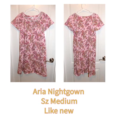 Camisón Colección ARIA Mediano Rosa Paisley Floral Algodón Encaje Laura Ashley Foto 1 de 4