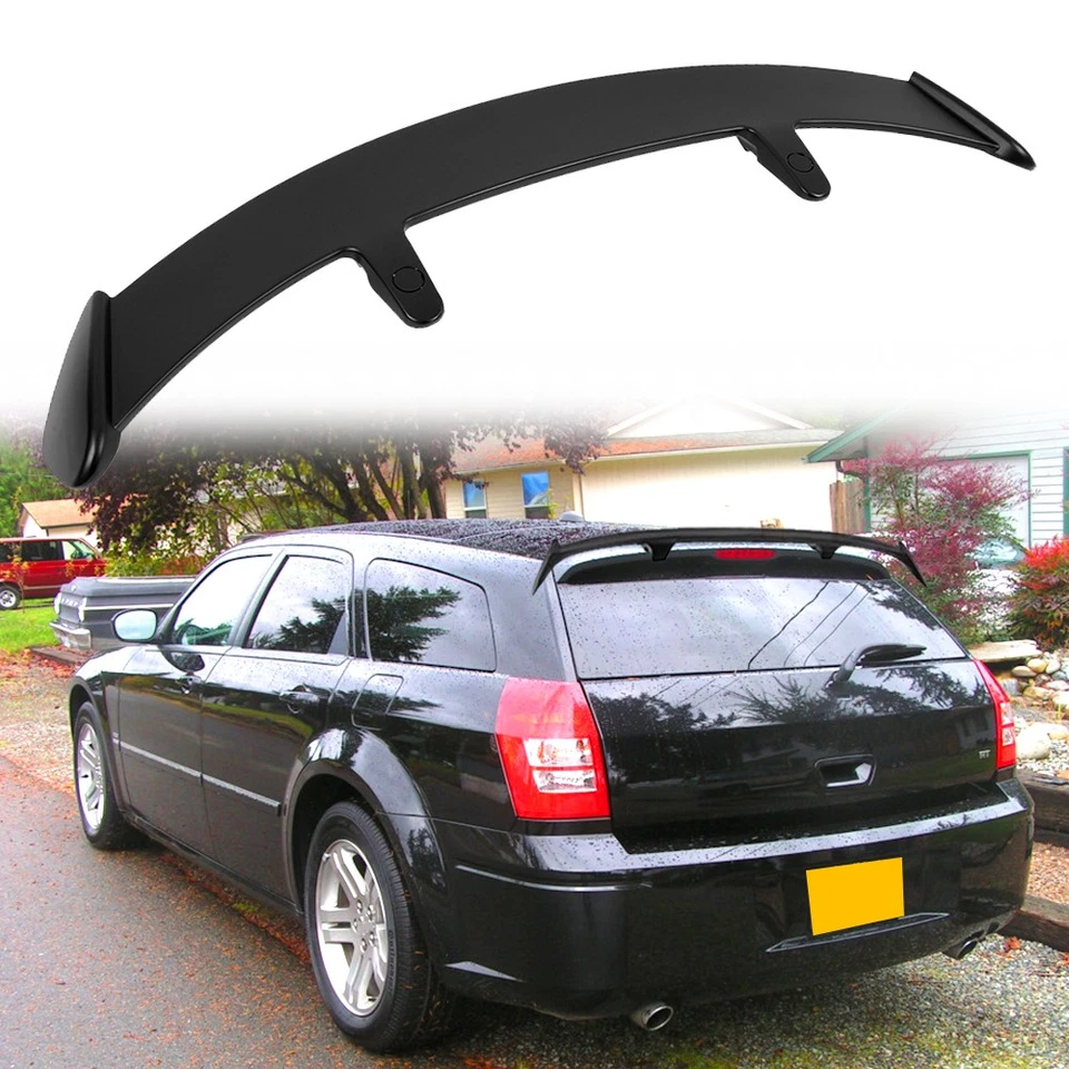 Para Dodge Magnum 2005 2008 52" maletero trasero ventana alerón ala brillo labial negro Foto 1 de 4