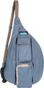 KAVU MINI ROPE BAG COTTON CROSSBODY SLING ONE SIZE OCEAN BLUE - Picture 1 of 6
