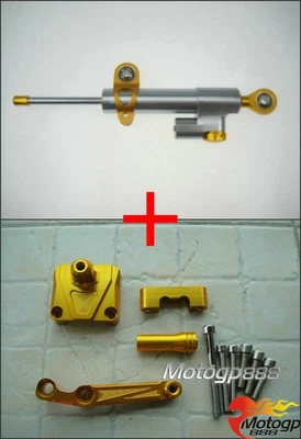 CNC Steering Damper Stabilizer Bracket For Kawasaki Ninja 250 250R EX250 08-12 H — 第 1/2 张图片