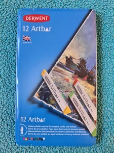 Derwent, 12 Artbar, water-soluble wax bar, in metal tin, very light use - Picture 1 of 3