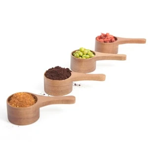 4 Pack Acacia Wood Coffee Scoops, Small Wooden Coffee Spoons for Jars and Con... - Bild 1 von 7