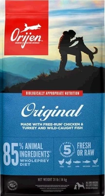 Descuento 70% - Comida seca alta en proteínas original sin granos ORIJEN, bolsa de 31 lb Foto 1 de 4