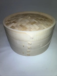 Bamboo Steamer Basket, 10-Inch for Dumplings, Veggies, Fish & More - Picture 1 of 5