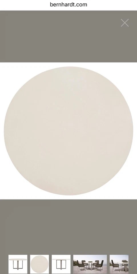 BERNHARDT STONE TOP DINING TABLE - Image 1 of 4