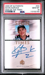 2000 SP AUTHENTIC SIGN OF THE TIMES KEVIN HARVICK AUTO AUTOGRAPH PSA 10 ROOKIE - Picture 1 of 2