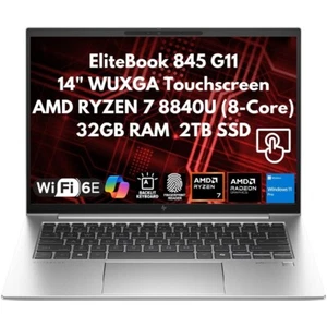 New HP EliteBook 845 G11 14" WUXGA Touch Ryzen 7 8840U 32GB 2TB SSD IR Cam FPR - Picture 1 of 11