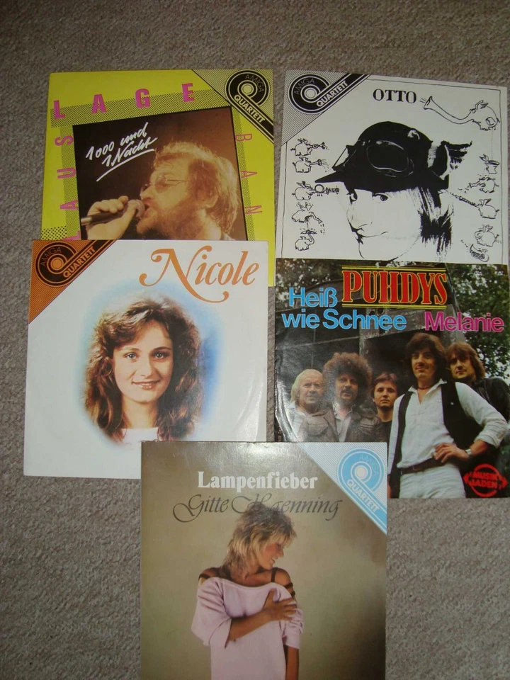 5x Single-Platten von Gitte, Nicole, Lage, Otto und Puhdys - Bild 1 von 1