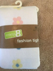 NWT 14 floral flowers daisy spring Easter holiday tights girls crazy 8 crazy8 - Picture 1 of 3