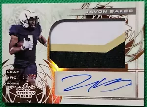 Javon Baker/99 2024 Hoja Trinidad Bronce RPA Automático XRC Rookie Patriots UCF SSP - Imagen 1 de 2