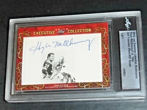 LEAF DOUBLE SIDED AUTO/SIGNED CUT HUGH MCELHENNY~Y.A. TITTLE AUTOGRAPH #D 1/1 - Picture 1 of 2