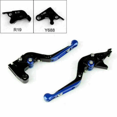 Adjustable Folding Extendable Brake Clutch Levers For Yamaha YZF R1 09-14 Blu T9 - Image 1 of 4