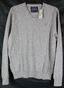 American Eagle Outfitters Mens Athletic Fit Grey V Neck Sweat Shirt Medium New - Picture 1 of 10