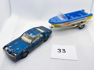 RARE CORGI TOYS GIFT SET GS36 OLDSMOBILE TORONADO SWORDFISH SPEEDBOAT TRAILER - Picture 1 of 16