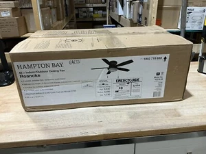 READ DESCRIPTION Hampton Bay Roanoke 48” Indoor/Outdoor Natural Iron Ceiling Fan - Picture 1 of 4
