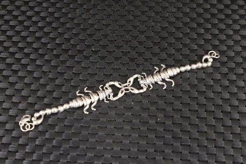 unique Rare Chinese solid S925 silver scorpion Statue bracelet collectable gift Cover