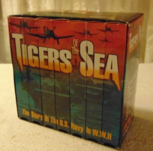 Tigers of The Sea Box Set of 7 VHS Tapes 1941-1945 US History Documentary - Imagen 1 de 1