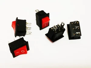 5Pcs KCD1 Rocker Switch 3 Pin KCD1 250V 6A Boatlike Switch - Picture 1 of 5