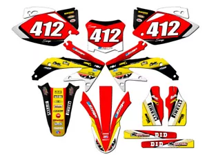2008 CRF 450 R RICOCHET Yellow Senge Graphics Kit Compatible with Honda - Picture 1 of 10