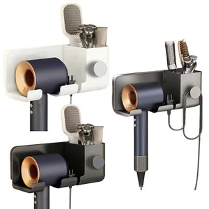 Hair Dryer Holder Wall Mount Hair Blow Dryer Organizer Hair Styling Tools - Picture 1 of 11