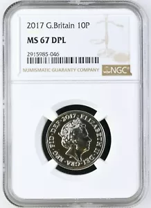 2017 Great Britain 10 Pence NGC MS 67 DPL - Picture 1 of 4